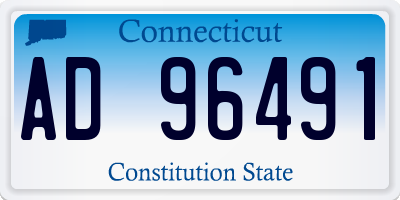 CT license plate AD96491