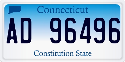 CT license plate AD96496