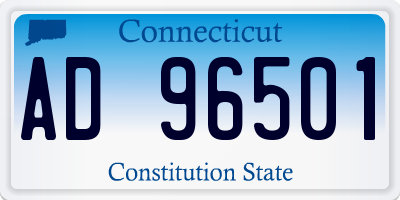 CT license plate AD96501