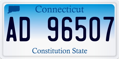 CT license plate AD96507