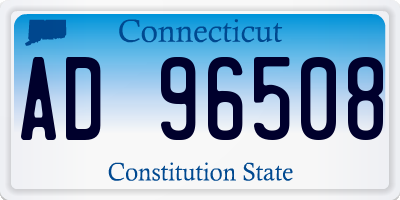CT license plate AD96508