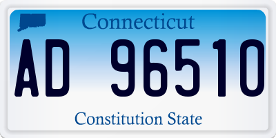 CT license plate AD96510