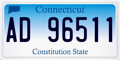 CT license plate AD96511