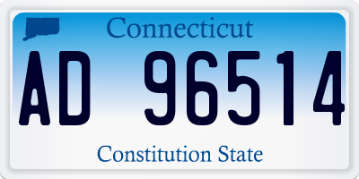 CT license plate AD96514