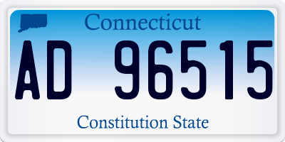 CT license plate AD96515