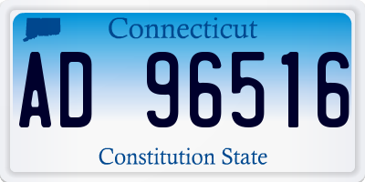 CT license plate AD96516