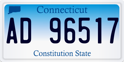 CT license plate AD96517