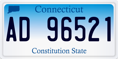 CT license plate AD96521