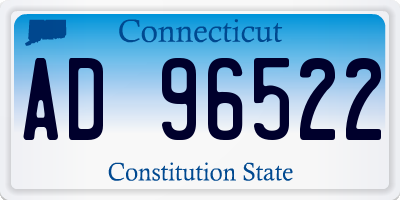 CT license plate AD96522