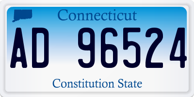 CT license plate AD96524