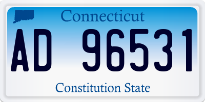 CT license plate AD96531