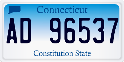CT license plate AD96537