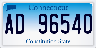 CT license plate AD96540