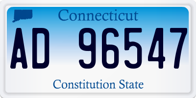 CT license plate AD96547
