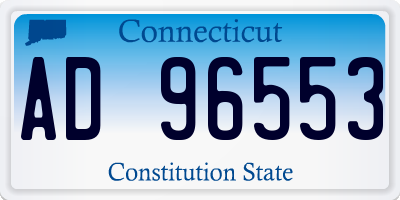 CT license plate AD96553