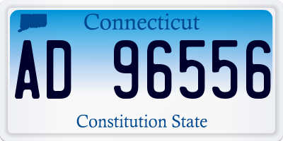 CT license plate AD96556