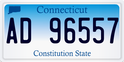 CT license plate AD96557