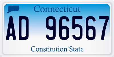 CT license plate AD96567