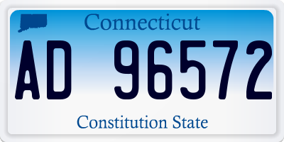 CT license plate AD96572