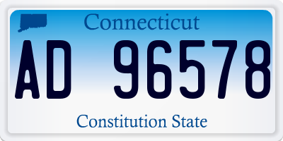 CT license plate AD96578