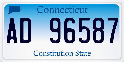 CT license plate AD96587