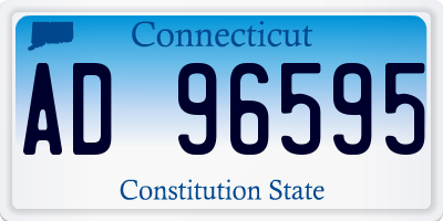 CT license plate AD96595