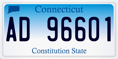 CT license plate AD96601