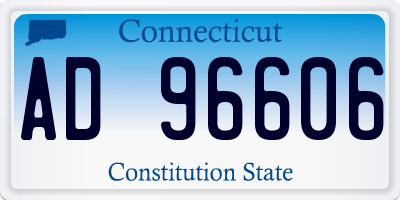 CT license plate AD96606