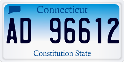 CT license plate AD96612