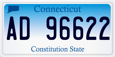 CT license plate AD96622