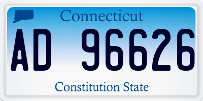 CT license plate AD96626