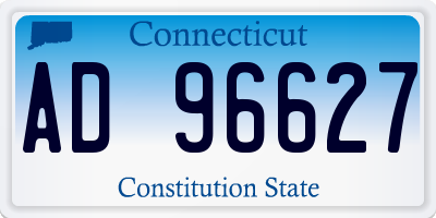 CT license plate AD96627
