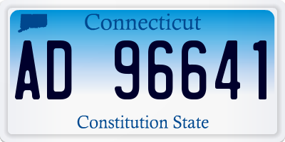 CT license plate AD96641