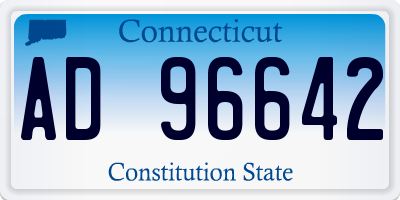 CT license plate AD96642