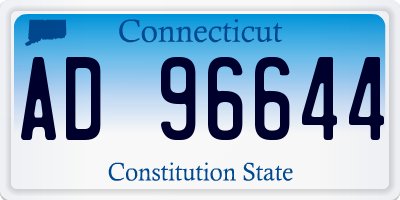 CT license plate AD96644
