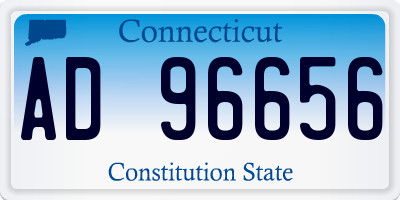 CT license plate AD96656