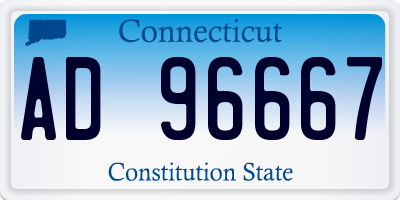 CT license plate AD96667