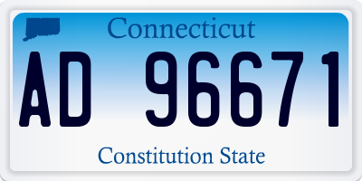CT license plate AD96671
