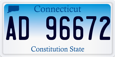 CT license plate AD96672
