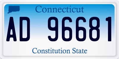 CT license plate AD96681