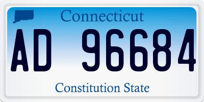 CT license plate AD96684