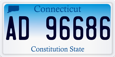 CT license plate AD96686