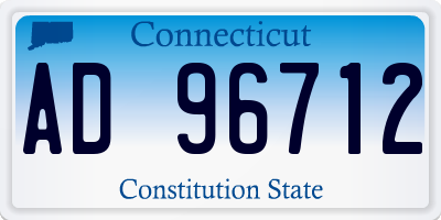 CT license plate AD96712