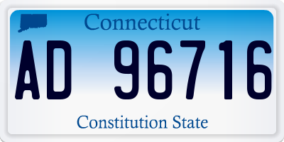 CT license plate AD96716