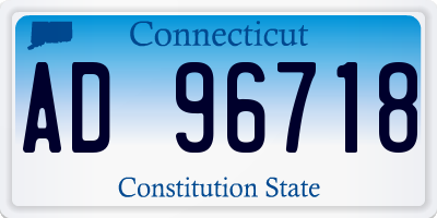 CT license plate AD96718