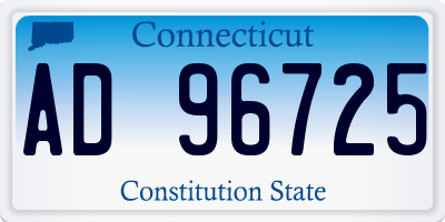 CT license plate AD96725