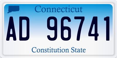 CT license plate AD96741