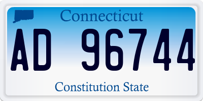 CT license plate AD96744