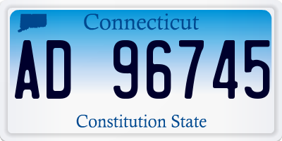 CT license plate AD96745