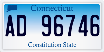 CT license plate AD96746